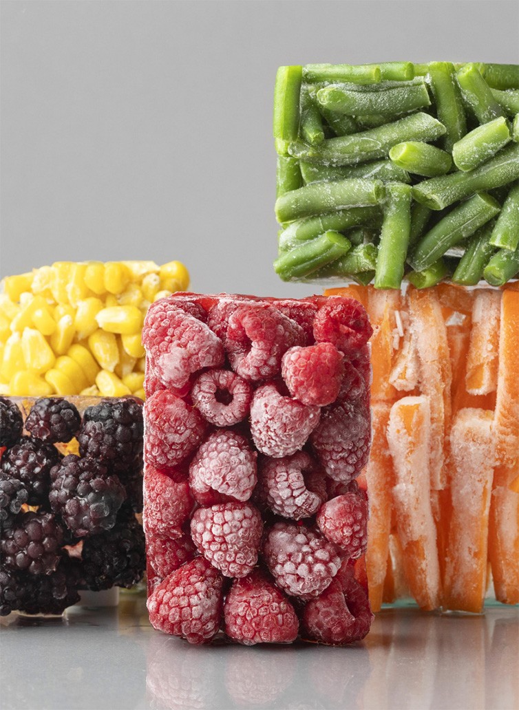 FIN DE LIGNE DE CONDITIONNEMENT MG TECH POUR FRUITS ET LEGUMES SURGELES