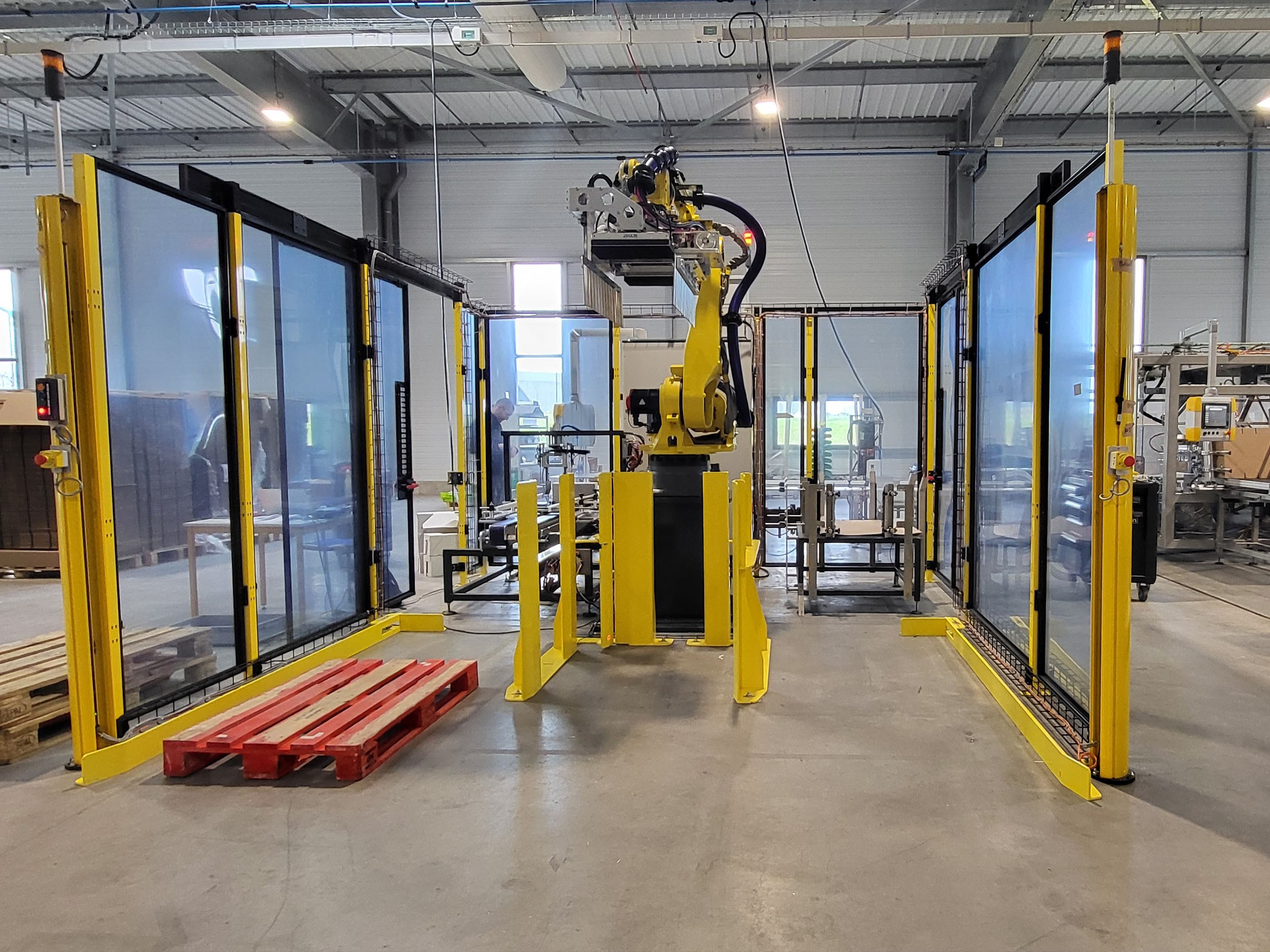 MG Tech PL-R100 robotic palletizer